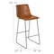 Flash Furniture 30" LeatherSoft Bar Height Barstools, Light Brown, PK2 2-ET-ER18345-30-LB-GG - alternate 8